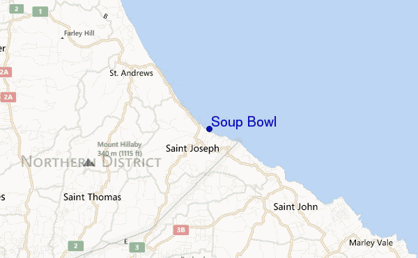 locatiekaart van Soup Bowl