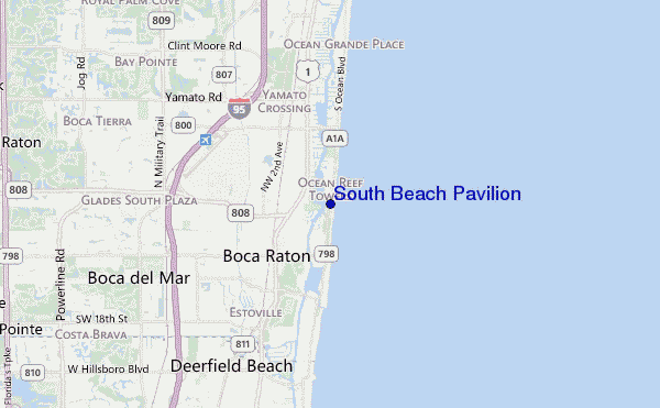 locatiekaart van South Beach Pavilion