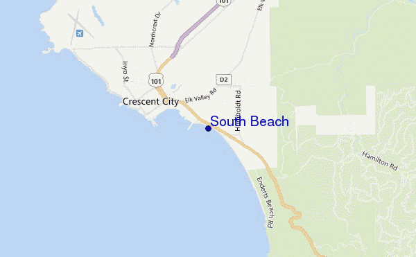 locatiekaart van South Beach