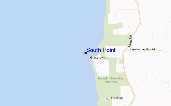 locatiekaart van South Point