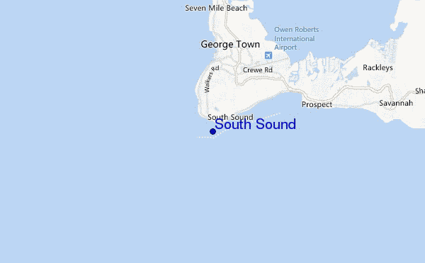 locatiekaart van South Sound