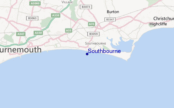 locatiekaart van Southbourne