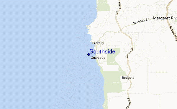 locatiekaart van Southside