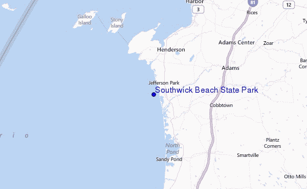 Southwick Beach State Park Location Map