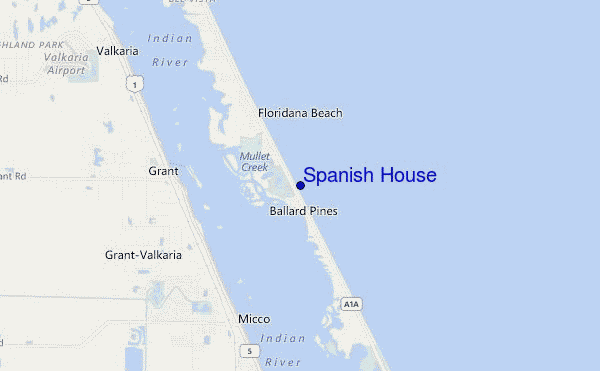 locatiekaart van Spanish House