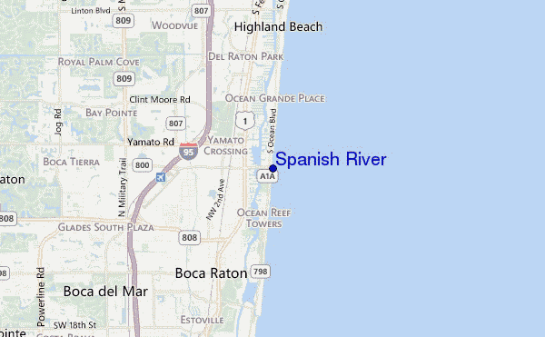 locatiekaart van Spanish River