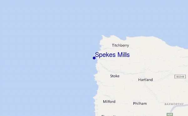 locatiekaart van Spekes Mills
