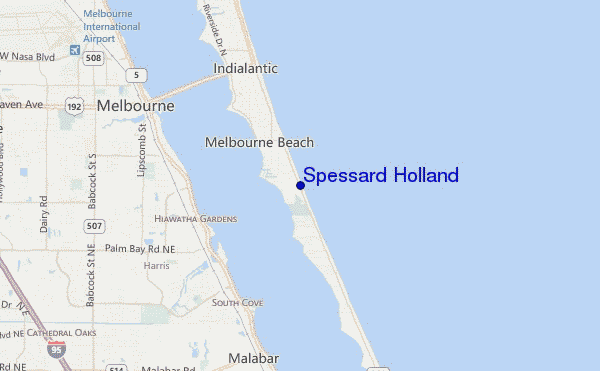 locatiekaart van Spessard Holland
