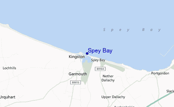 locatiekaart van Spey Bay