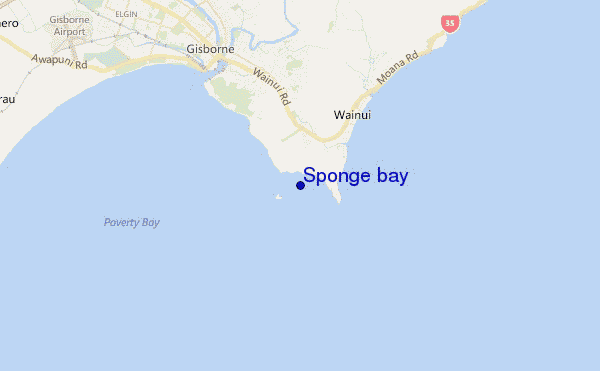 locatiekaart van Sponge bay