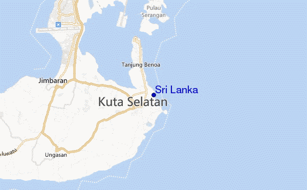 locatiekaart van Sri Lanka