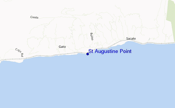 locatiekaart van St Augustine Point