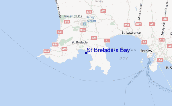 locatiekaart van St Brelade's Bay