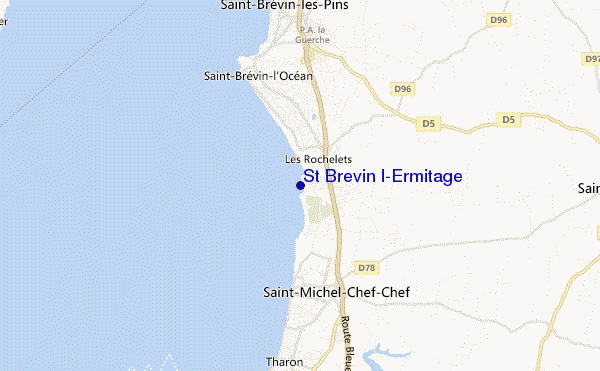 locatiekaart van St Brevin l'Ermitage