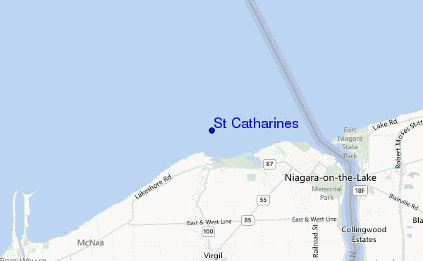 locatiekaart van St Catharines
