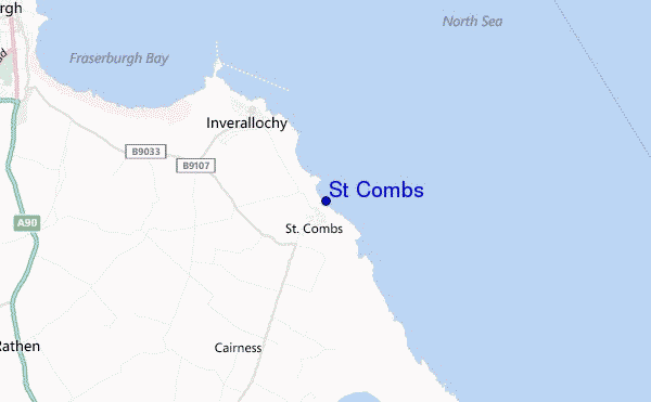 locatiekaart van St Combs