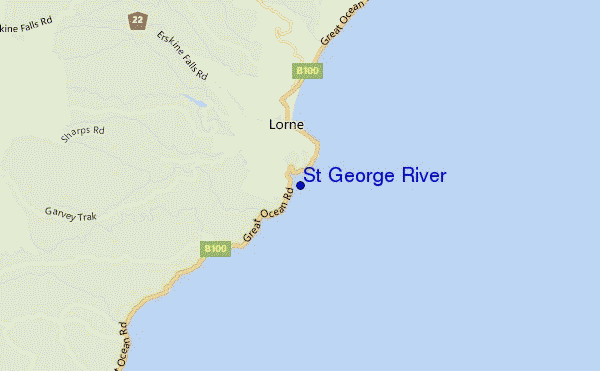 locatiekaart van St George River