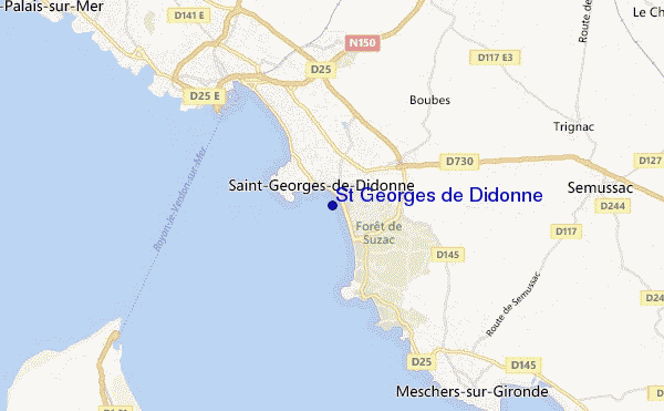 locatiekaart van St Georges de Didonne