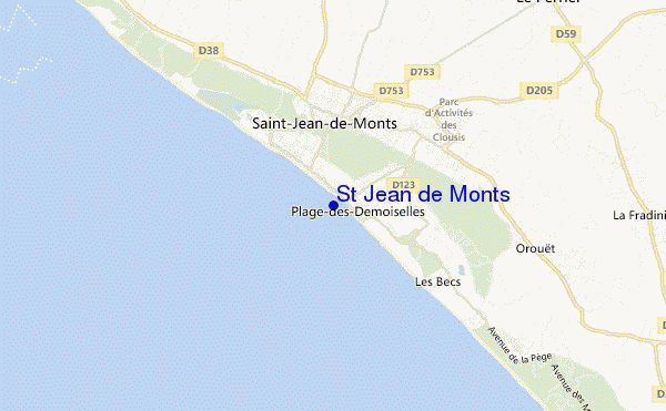 locatiekaart van St Jean de Monts
