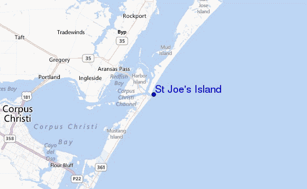 St Joe s Island Location Map