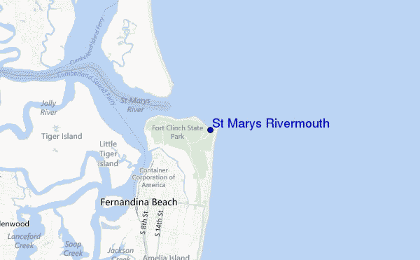 locatiekaart van St Marys Rivermouth