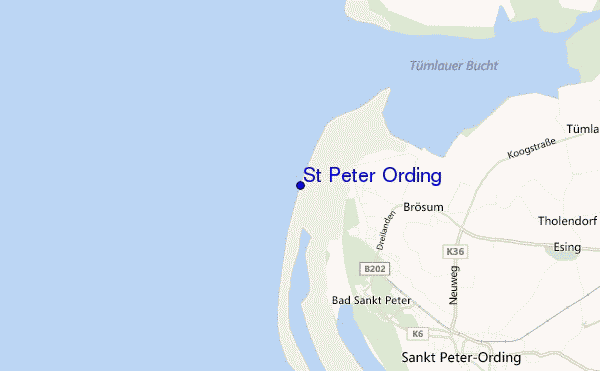 locatiekaart van St Peter Ording