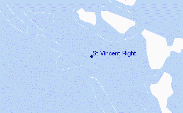 locatiekaart van St Vincent Right