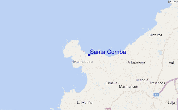 locatiekaart van Santa Comba