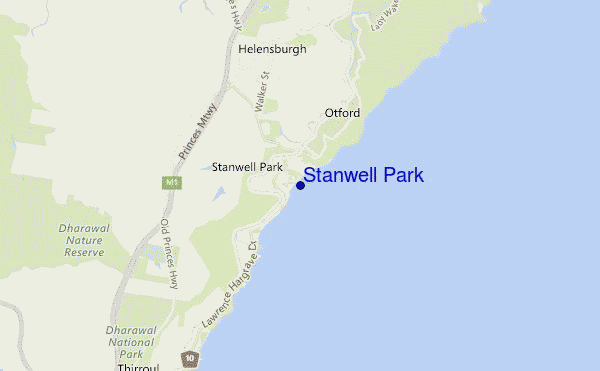 locatiekaart van Stanwell Park