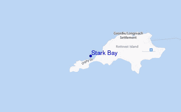 locatiekaart van Stark Bay