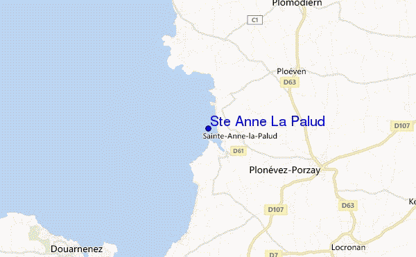 locatiekaart van Ste Anne La Palud
