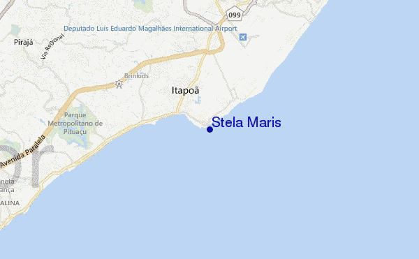 locatiekaart van Stela Maris