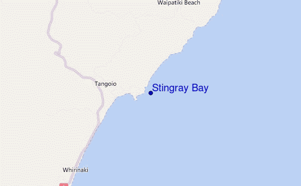 locatiekaart van Stingray Bay