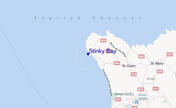 locatiekaart van Stinky Bay