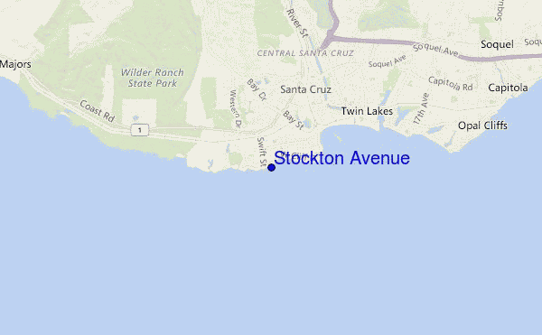 locatiekaart van Stockton Avenue