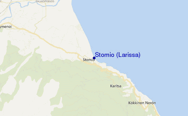 locatiekaart van Stomio (Larissa)