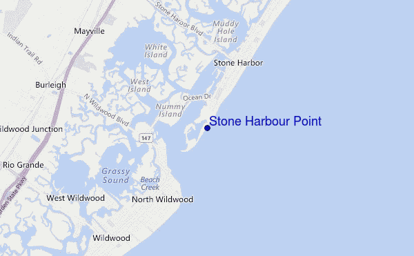 locatiekaart van Stone Harbour Point