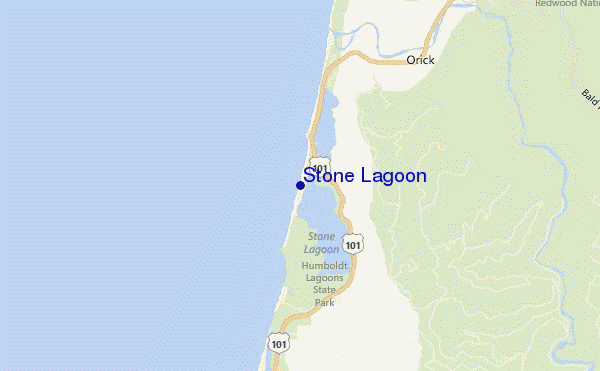 locatiekaart van Stone Lagoon