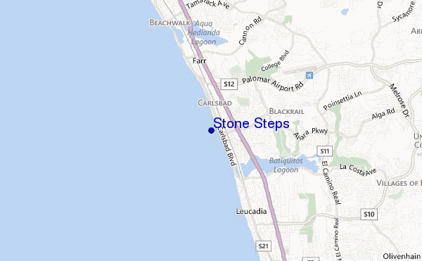 locatiekaart van Stone Steps
