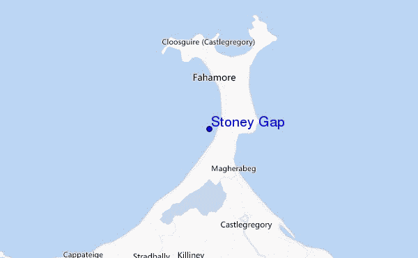 locatiekaart van Stoney Gap
