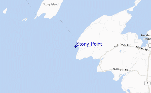 locatiekaart van Stony Point