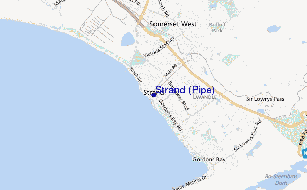 locatiekaart van Strand (Pipe)