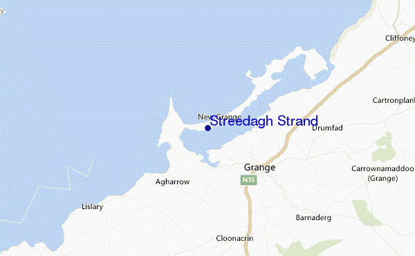 locatiekaart van Streedagh Strand