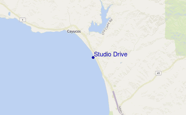 locatiekaart van Studio Drive
