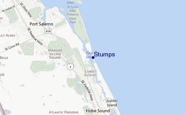 locatiekaart van Stumps