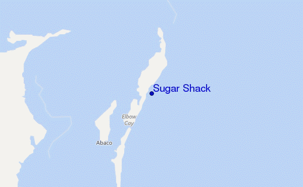locatiekaart van Sugar Shack