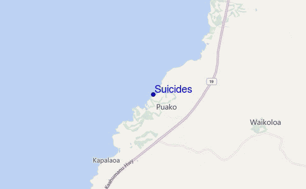 locatiekaart van Suicides