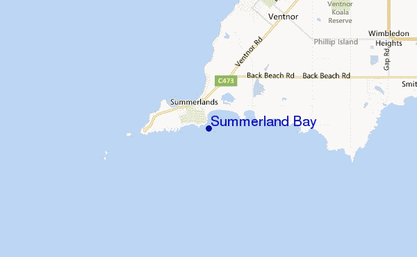 locatiekaart van Summerland Bay