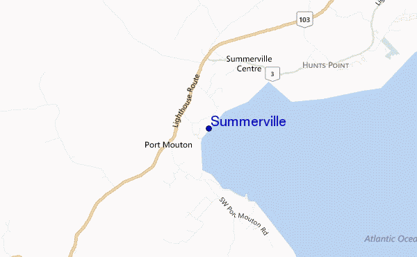 locatiekaart van Summerville