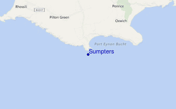 locatiekaart van Sumpters